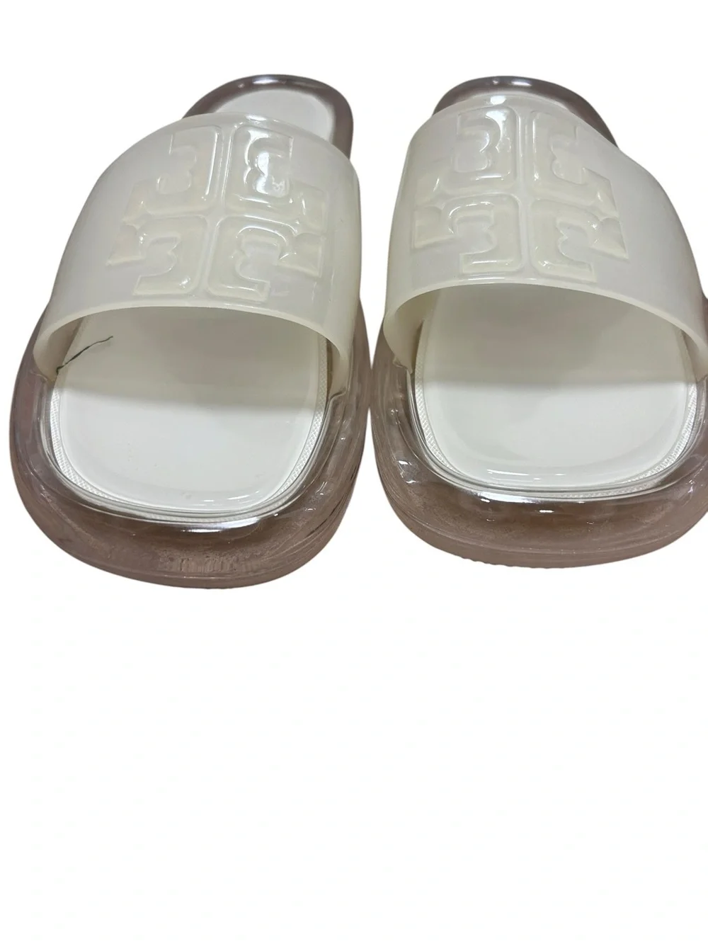 Tory Burch Bubble Jelly Slides ivory size 10 slip on sandals rubber Shopbop